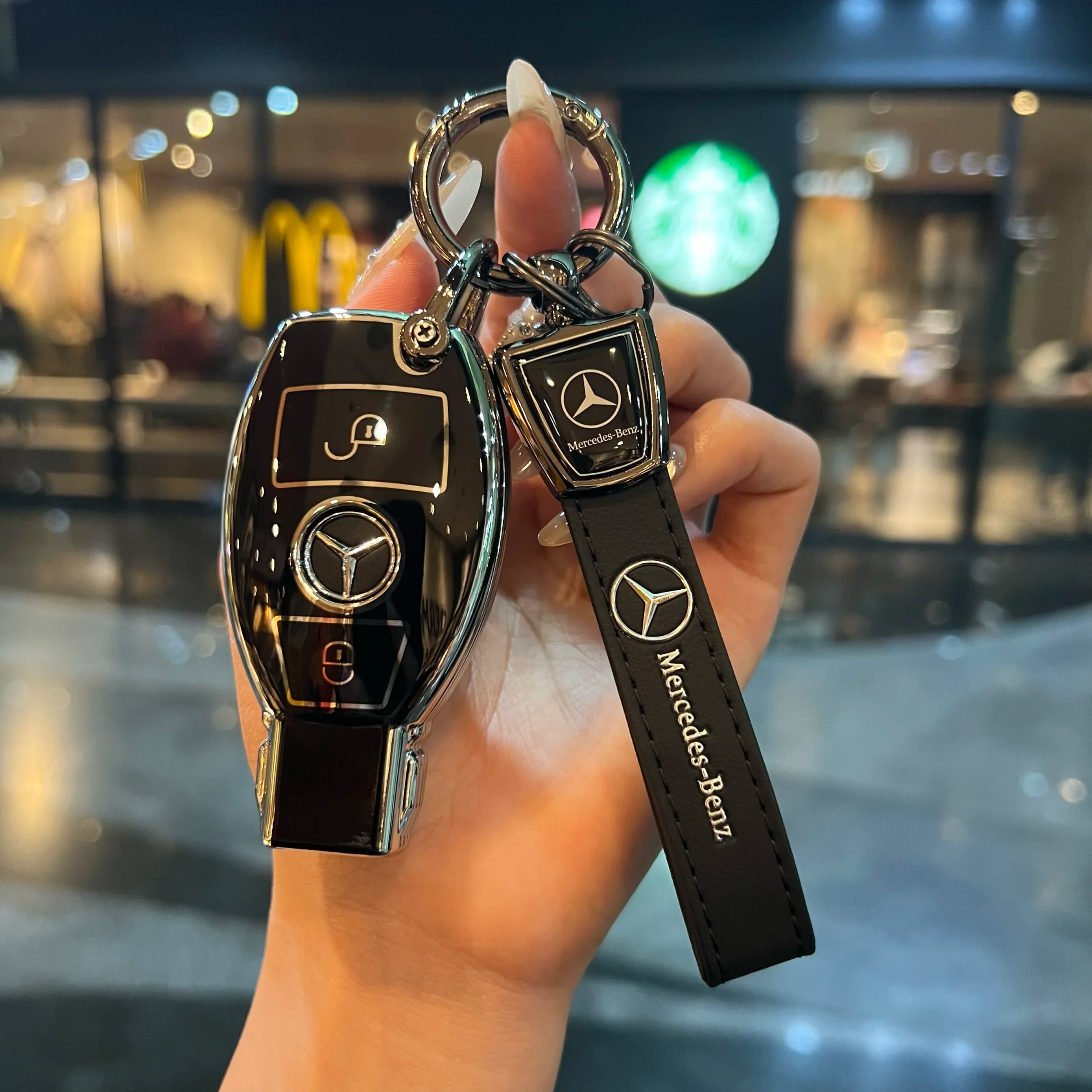 Fashion  Car Key Case Cover Shell Fob For Mercedes Benz A B C E S Class W204 W205 W212 W213 W176 GLC CLA AMG W177 X167 W463
