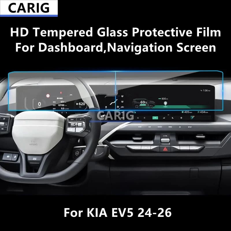 For KIA EV5 24-26 Dashboard,Navigation Screen HD Tempered Glass Protective Film Anti-scratch Accessories Refit