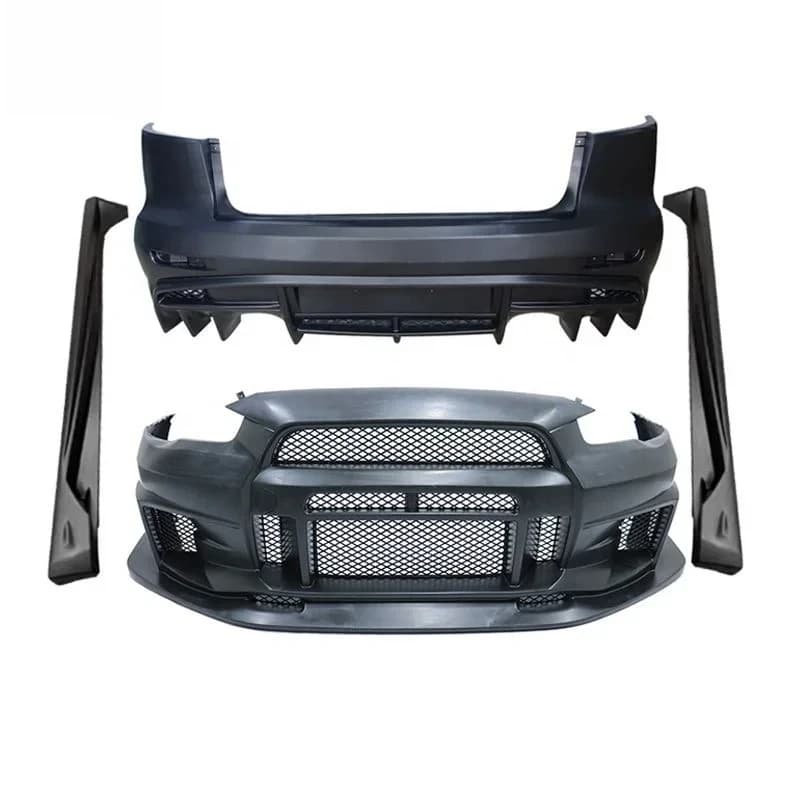 Factory Direct PP Material Car Bodykit For  Lancer 2009-2017 modified Vari Front Rear Bumper Side Skirts Car bumpers
