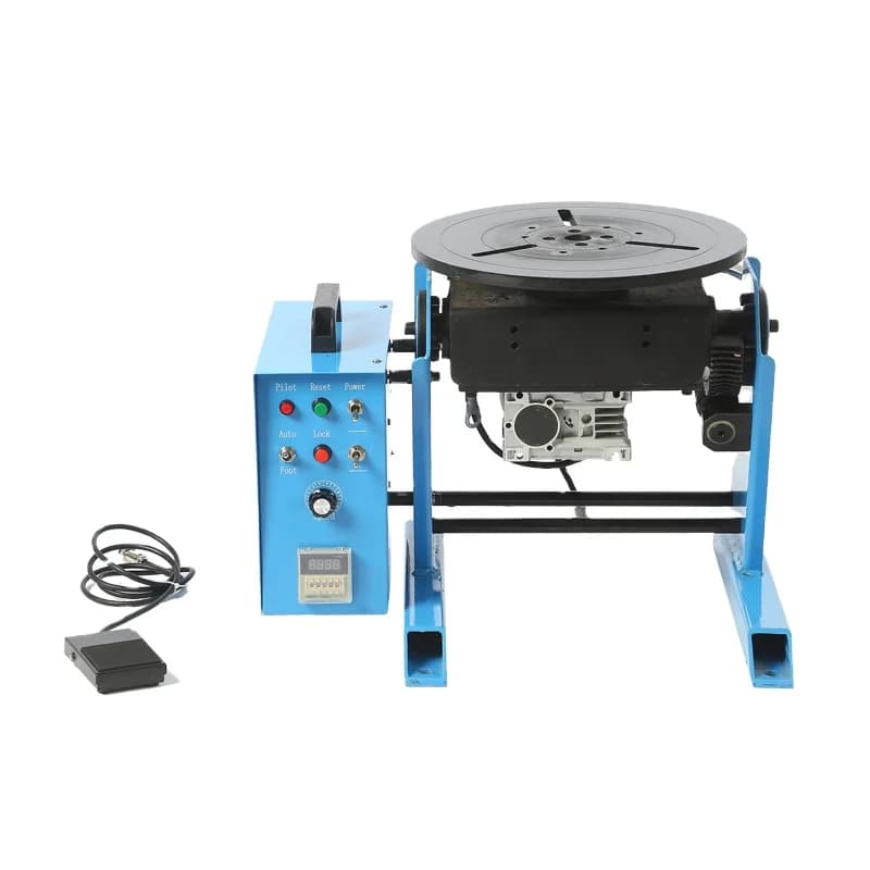 Pneumatic torch holder tailstock 100kg welding positioner 300kg rotary plate + 400mm chuck