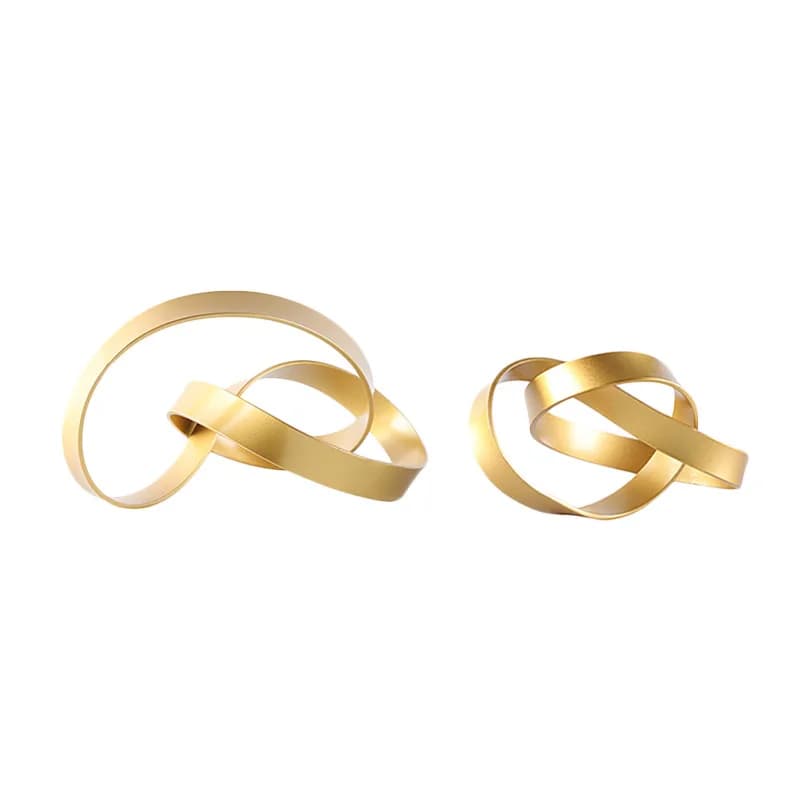Modern simple European light luxury gold winding curved ornament study storage decoration