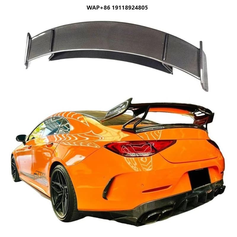 Car Modification Parts for CLS W257 B900 Style Carbon Fiber Rear Spoiler for  CLS53 CLS300 CLS350 GT Wing