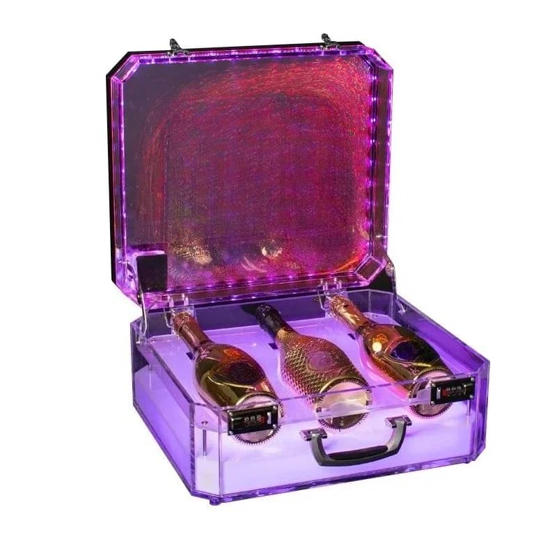 Colorful light ice pattern wine box, bar KTV creative LED cocktail box