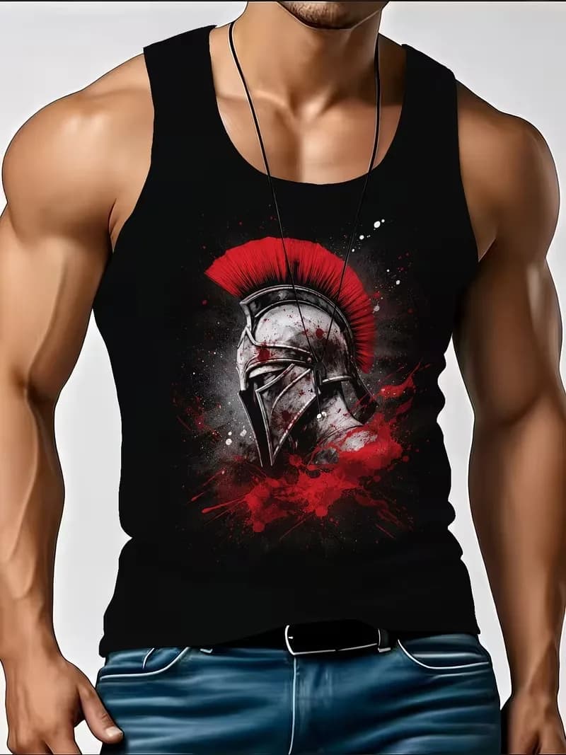 Retro Skull Cross Pattern 3D Print men's t-shirts and tank tops Summer Casual Fashion Vest Loose Sportswear Street men's clothes