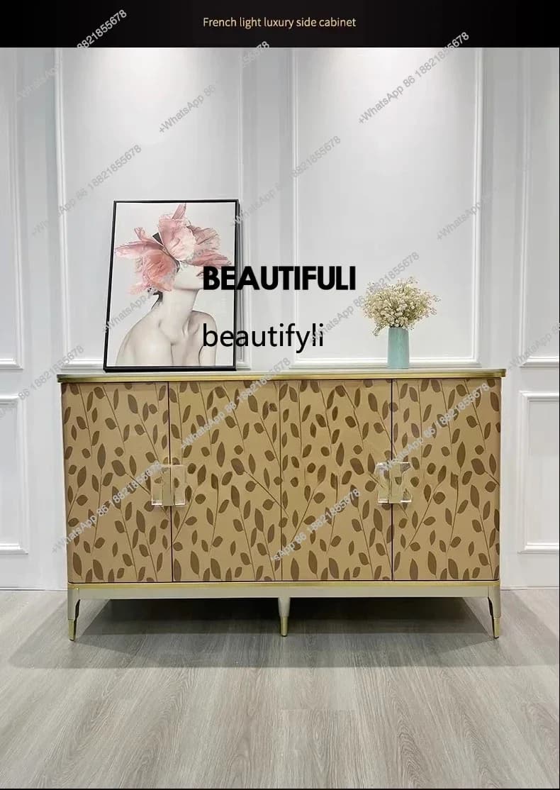 ss8350 American light luxury, simple modern storage cabinet entrance entrance, living room dining side cabinet solid wood