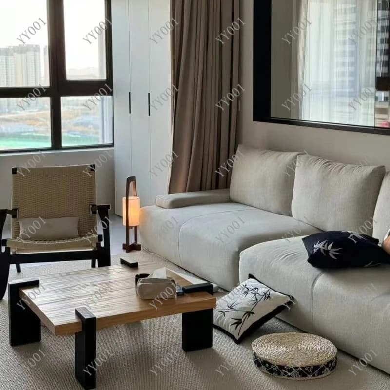 Wabi-sabi Vintage Coffee Table Solid Wood Japanese Style for Living Room Bedroom Homestay