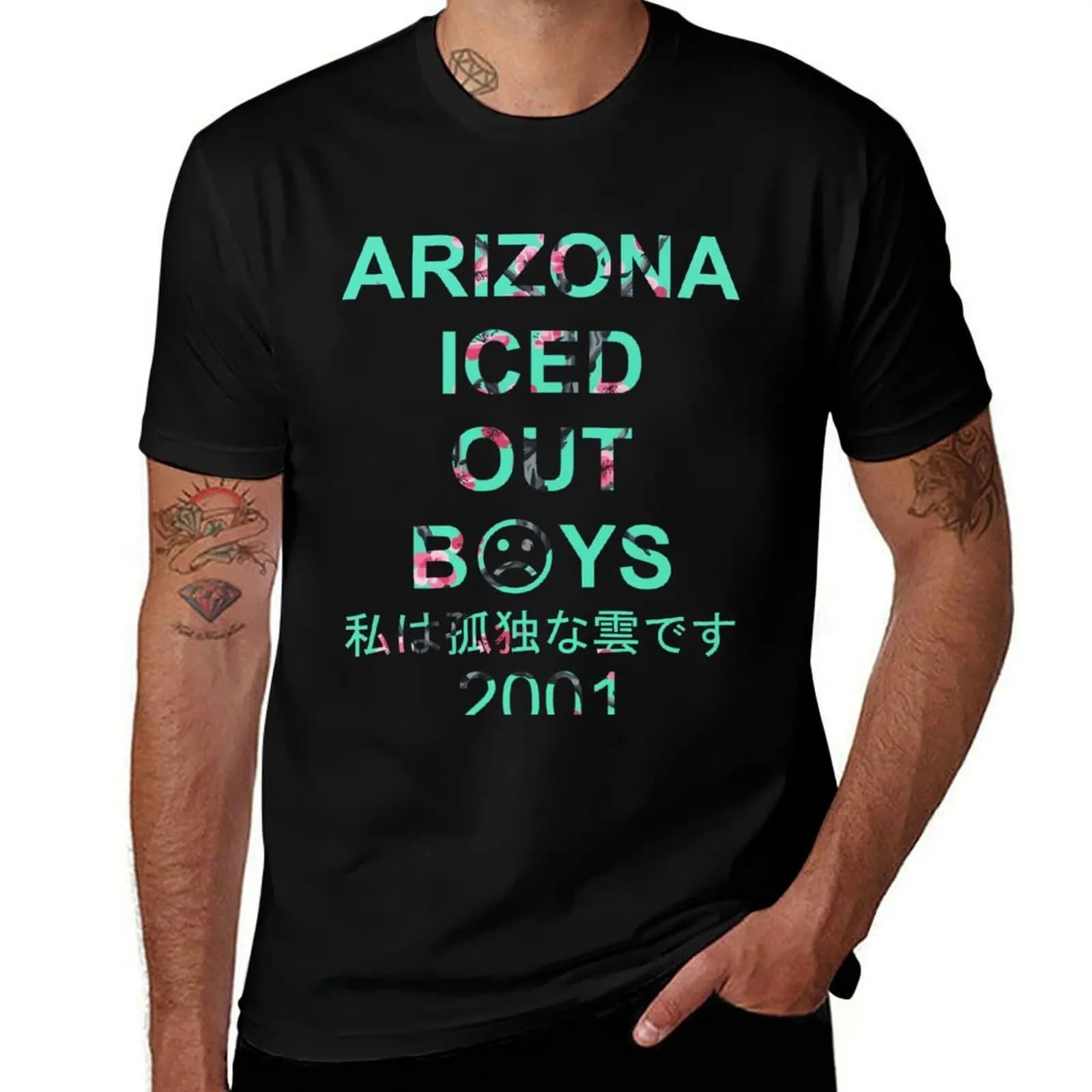 ? Arizona Iced Out 2001 ? (Transparent) T-Shirt Breathable Basic Cotton T-Shirt