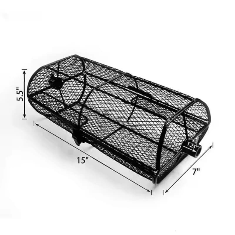 Stainless steel barbecue basket for barbecuing vegetables, fish and shrimp, with locking lid, anti-stick mesh design