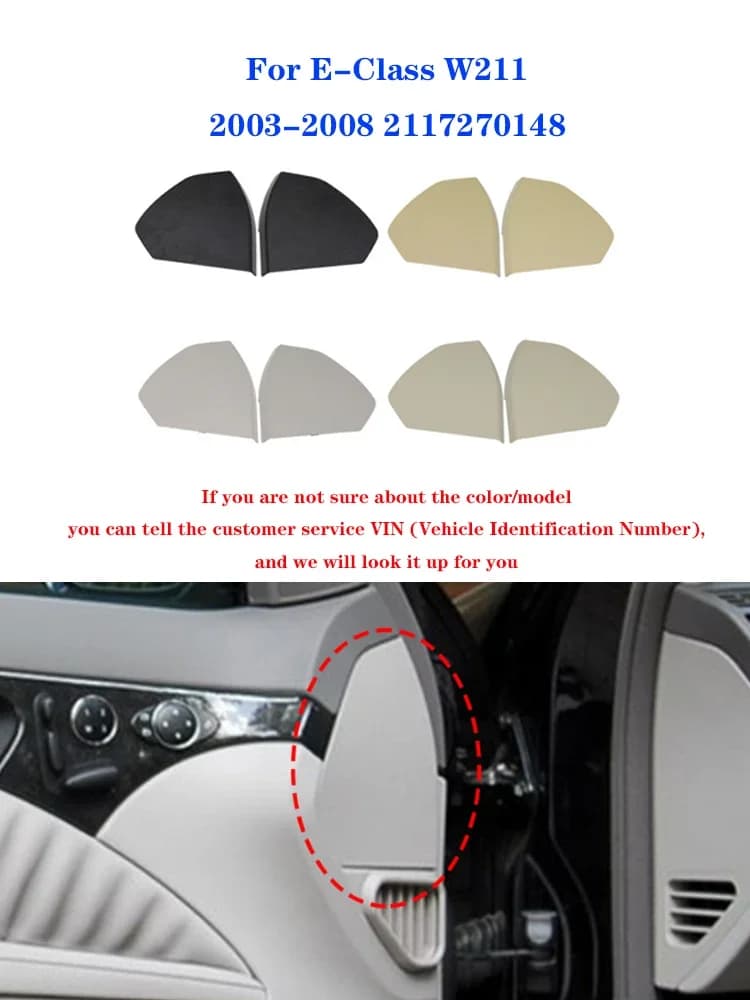For Mercedes Benz E-Class W211 2003-2008 Black Beige Gray Front Door Plastic Trim Cover Shell Genuine Replacement Part2117270148