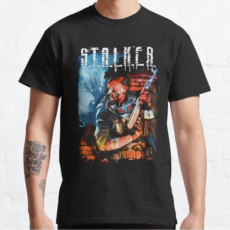 S.T.A.L.K.E.R Shadow Of Chernobyl Game T‑Shirt Gamer Gift Unisex Short Sleeve Tees Stalker Post‑Apocalyptic Graphic Streetwear