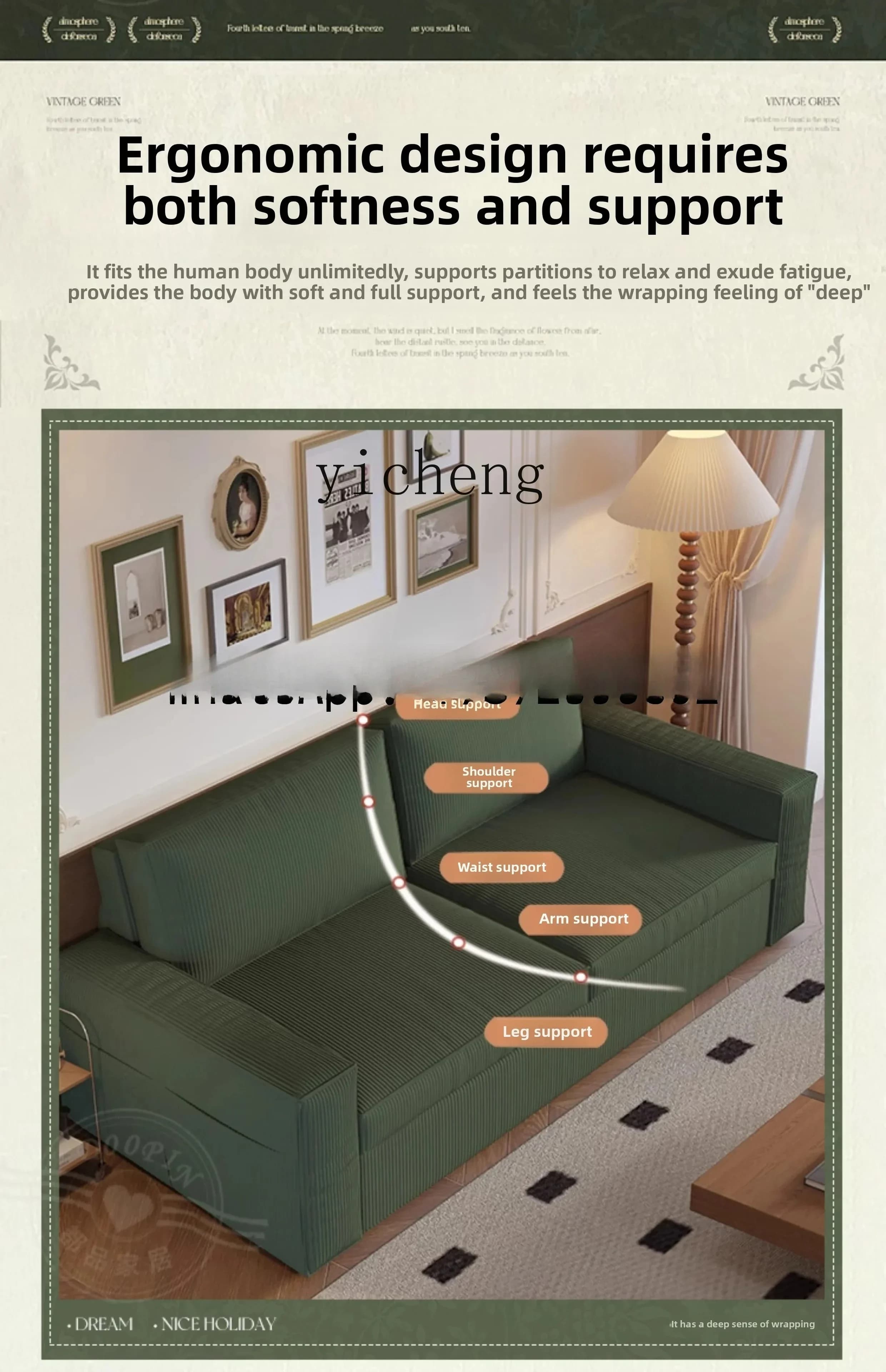YY-  sofa bed living room small apartment double folding dual-purpose straight row office sofa