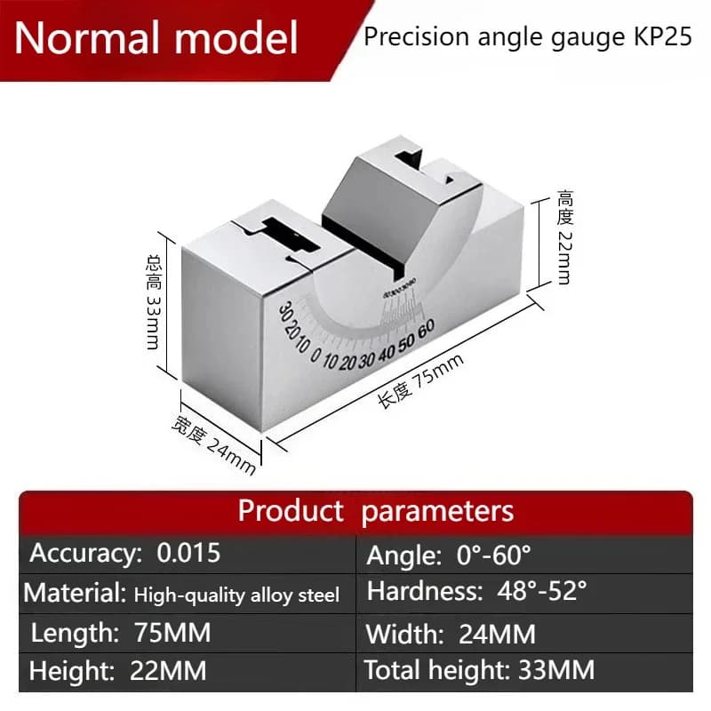 1PC KP25 KP30 KP46 Milling Precision 90Celsius Adjustable Angle V Block 0-60Celsius Vice Grip Hold Clamp CNC Milling Machine
