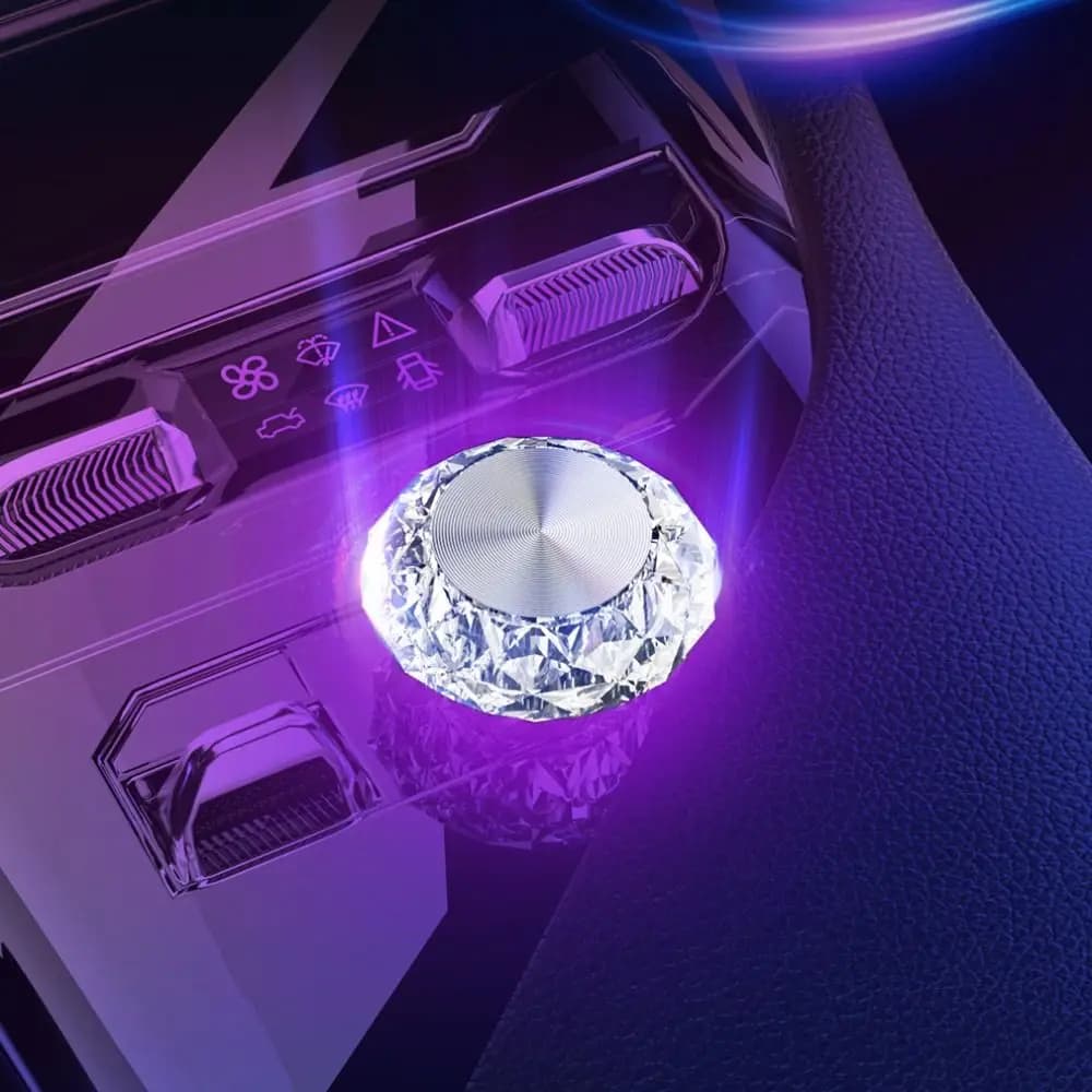 Diamond Shaped USB Ambient Light LED Decorative Plug Play Car Atmosphere Lamps Portable Ambiance Lamp