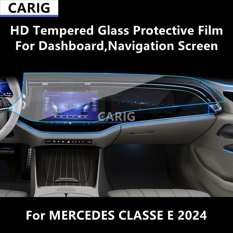 For MERCEDES CLASSE E 2024 Dashboard,Navigation Screen HD Tempered Glass Protective Film Anti-scratch Accessories Refit