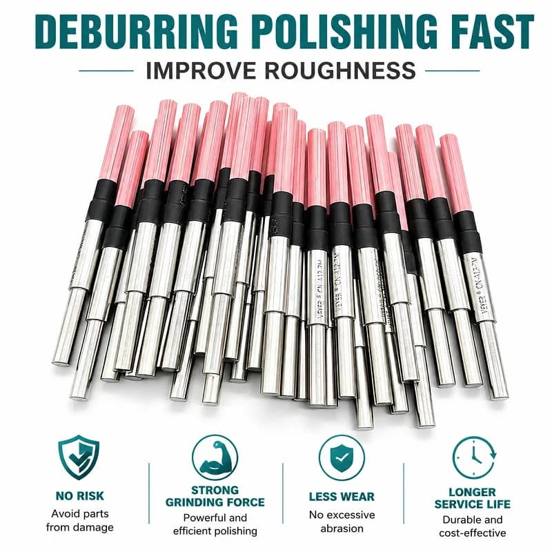 VEYER CNC Deburring Brushes Cross Deep Hole Polish Brush Automatic Machine Metal Tool for Cleaning