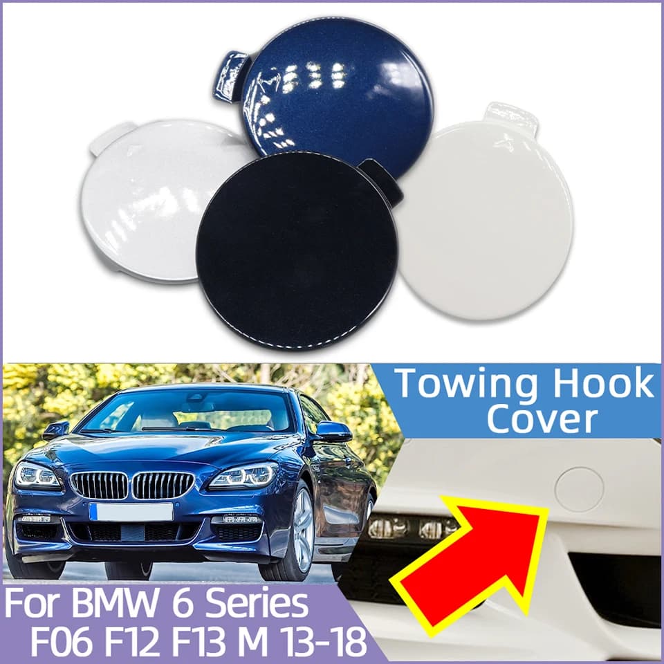 Auto Front Bumper Tow Hook Cap Cover For BMW 6 M-Sport 2013-2018 F06 F12 F13 51118052710 Decoration Hauling Trailer Lid Shell