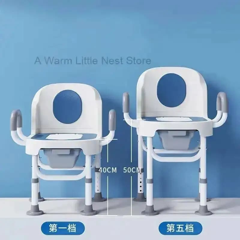 Women Slip Toilet Non Pregnant Chair Elderly Bedroom Toilet Portable Mobile Stool Bathroom Shower Seat Banquito Chaise Pliable