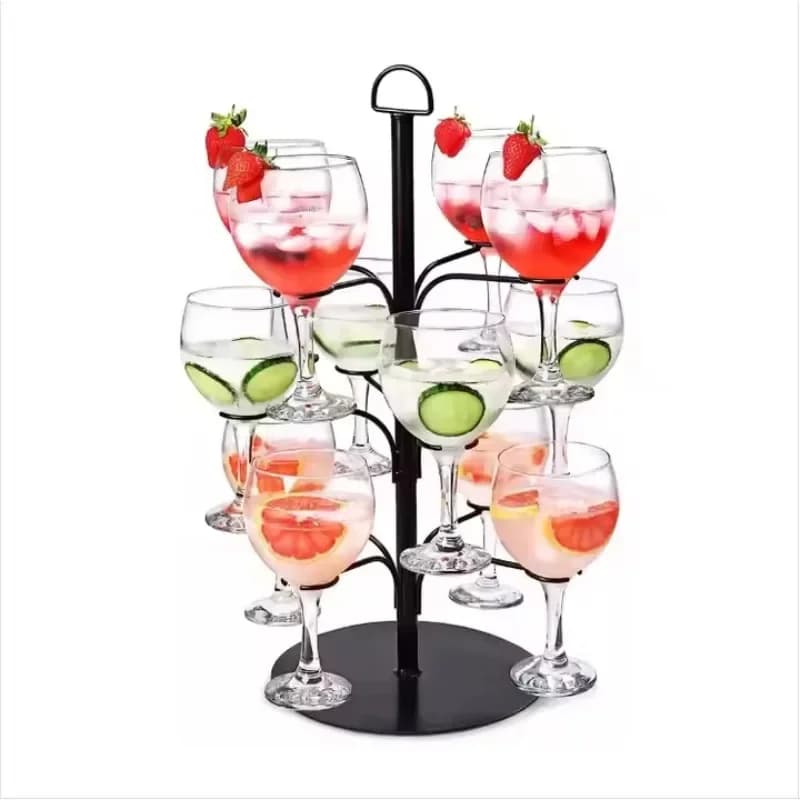 Beverage Cocktail Display Rack Wall Party Cocktail Display Rack Cocktail Tree Rack