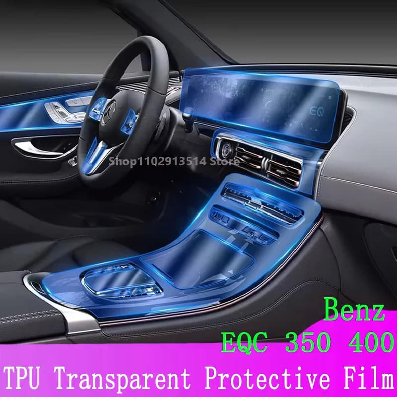 For Benz EQC 350 400 (2020-2021) Car GPS Navigation Film LCD Screen TPU Protective Protector Decoration Interior Repair Stickers