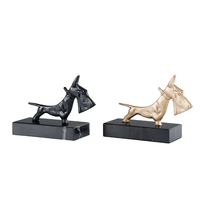 Modern simple light luxury ornament Cast iron puppy handicraft Living room decoration TV cabinet decoration