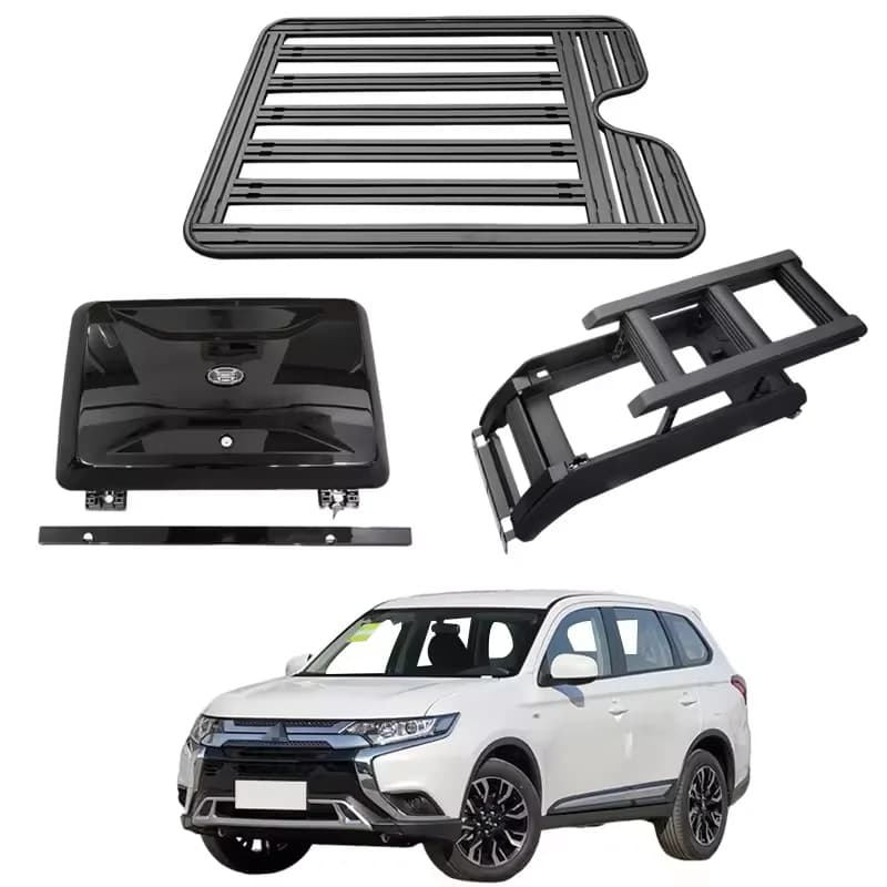 Guality Aluminum Car Roof Cargo Luggage Roof Rack Side Ladder Side Box for Outlander 2016-2021 2022+