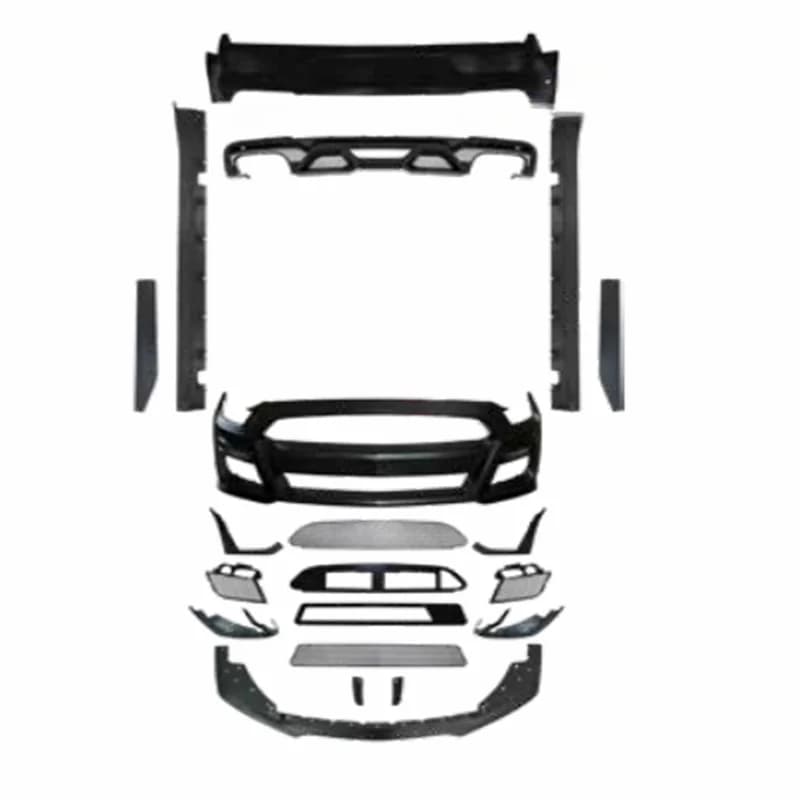 High Quality Facelift Body Kit Fit 2015-2022 Mustang Upgrade To GT500 Grille Front Rear Bumper Spoiler Hood Fender Accessories