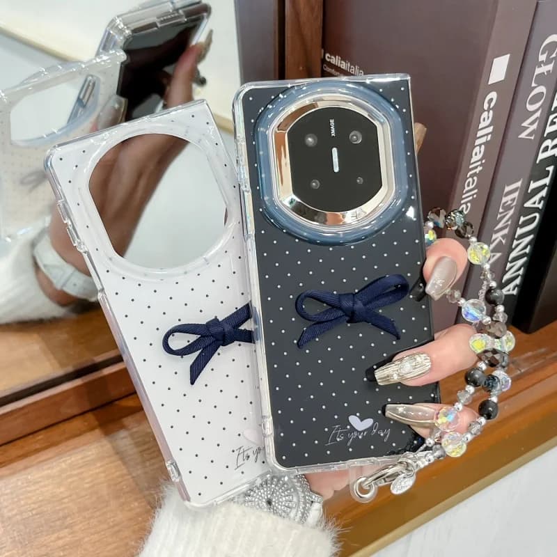 Dot Knot Design For Huawei Mate X7 Case IMD Mobile Phone Cover With Bracelet