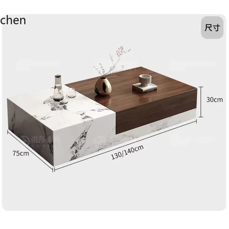 HYS ctangular Coffee Table for Living Room Home Use Floor Tea Table