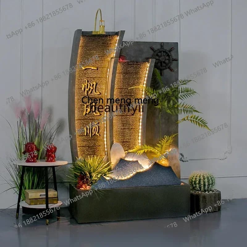 smt7486 new  Rockery water curtain wall screen landscaping landscape decoration living room company entrance green plant ornamen