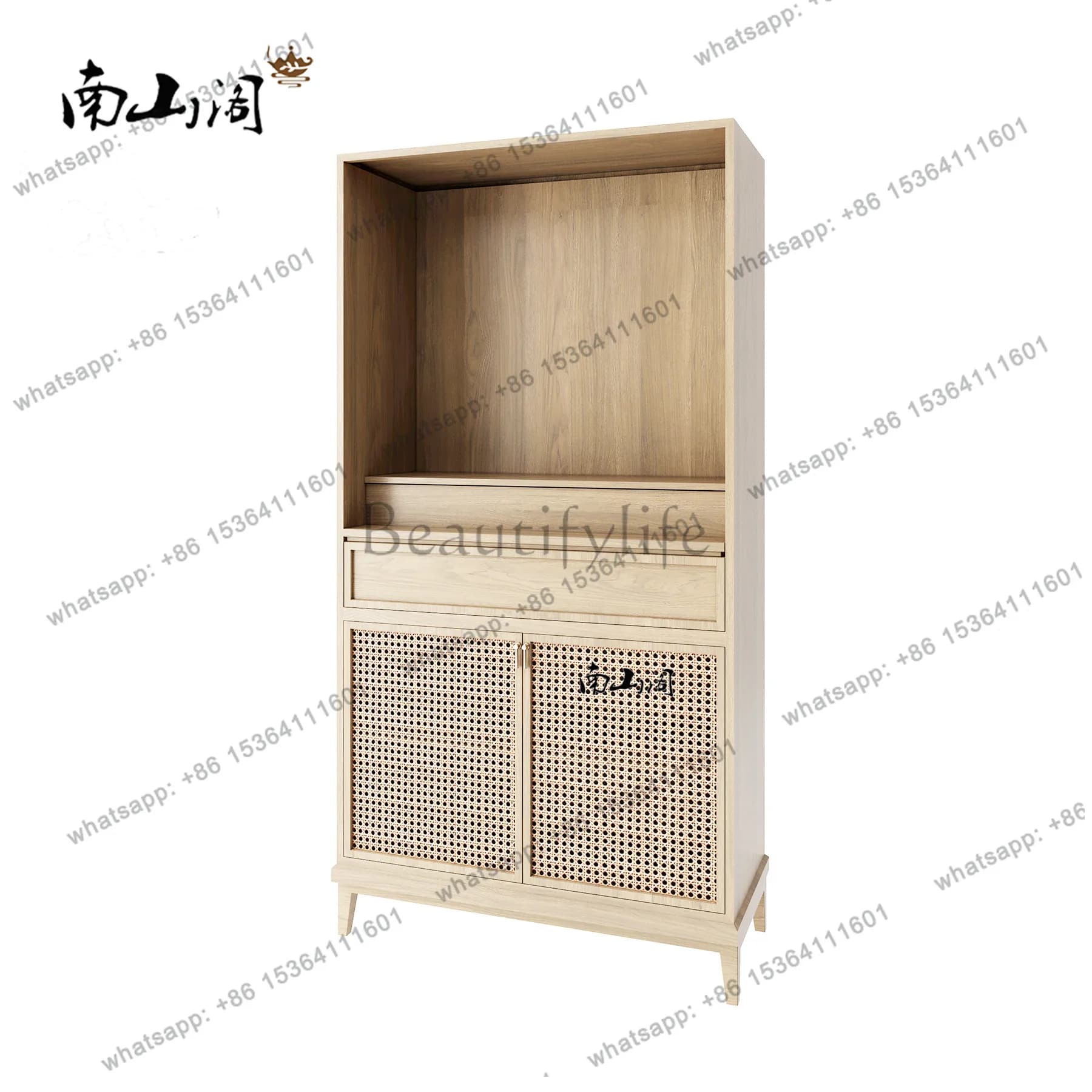 new Chinese-style Buddhist niche for home use, simple Zen-style table, log wind Buddhist table with door