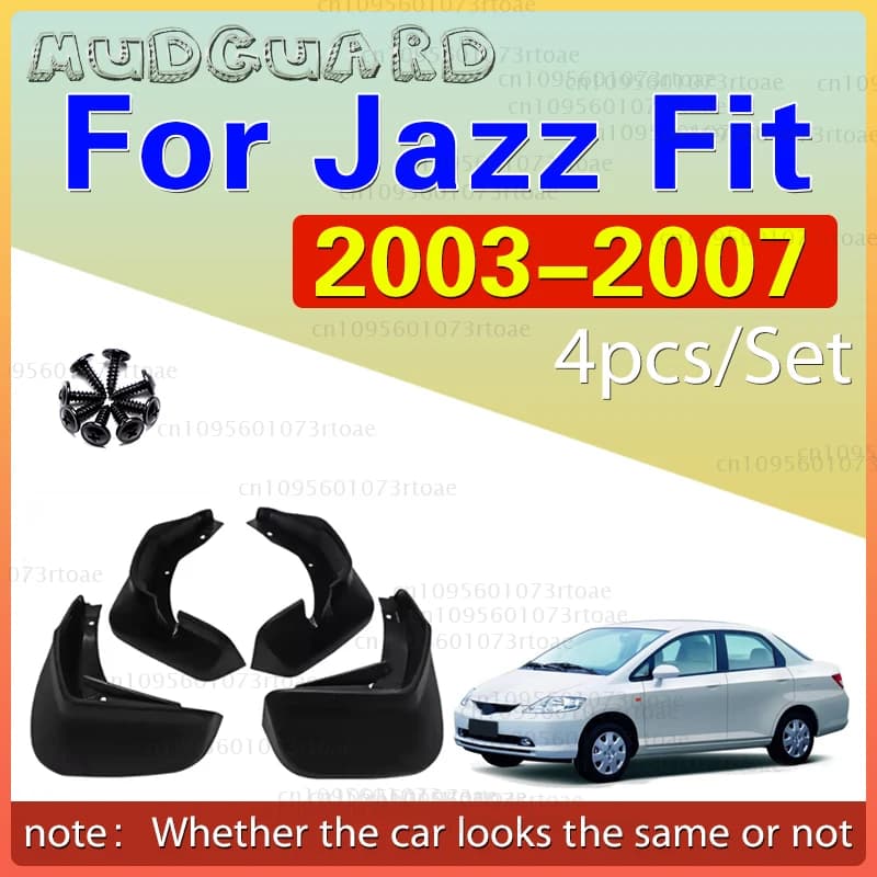 For Honda Jazz Fit Hatchback 2003 2004 2005 2006 2007 4pcs Mud Flaps Mudflaps Front Rear Fender Guard Mudguards Car Accessories