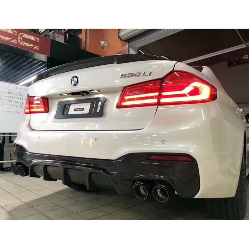 FOR BMW 5 Series G30 G38&M5 F90 P Style Carbon fiber Rear Spoiler Trunk wing 2016-2023 FRP Forged carbon