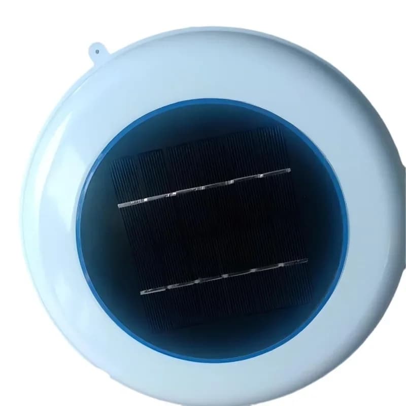 Solar copper and silver ion sterilizer, swimming pool algae removal and disinfection purifier, floating lamp water purifier