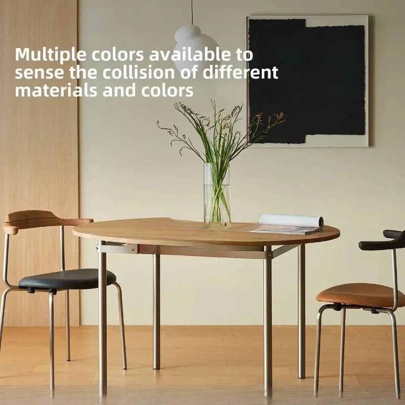 yjq1 living room black solid wood minimalist designer round minimalist table