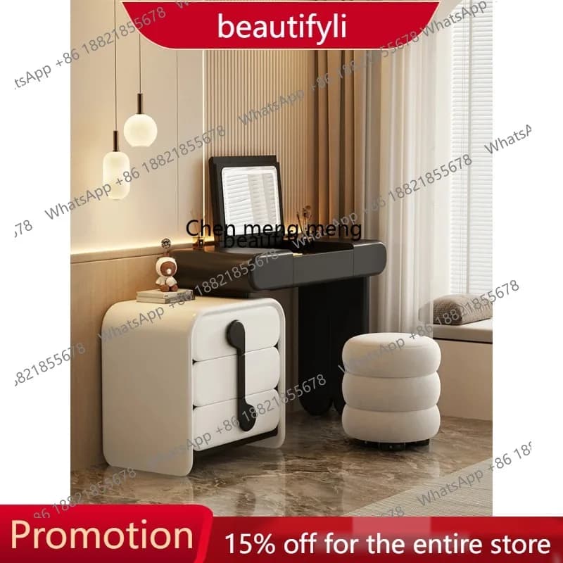 X New Dresser, chest, integrated small apartment, simple bedroom, new retro flip-top makeup table 4109