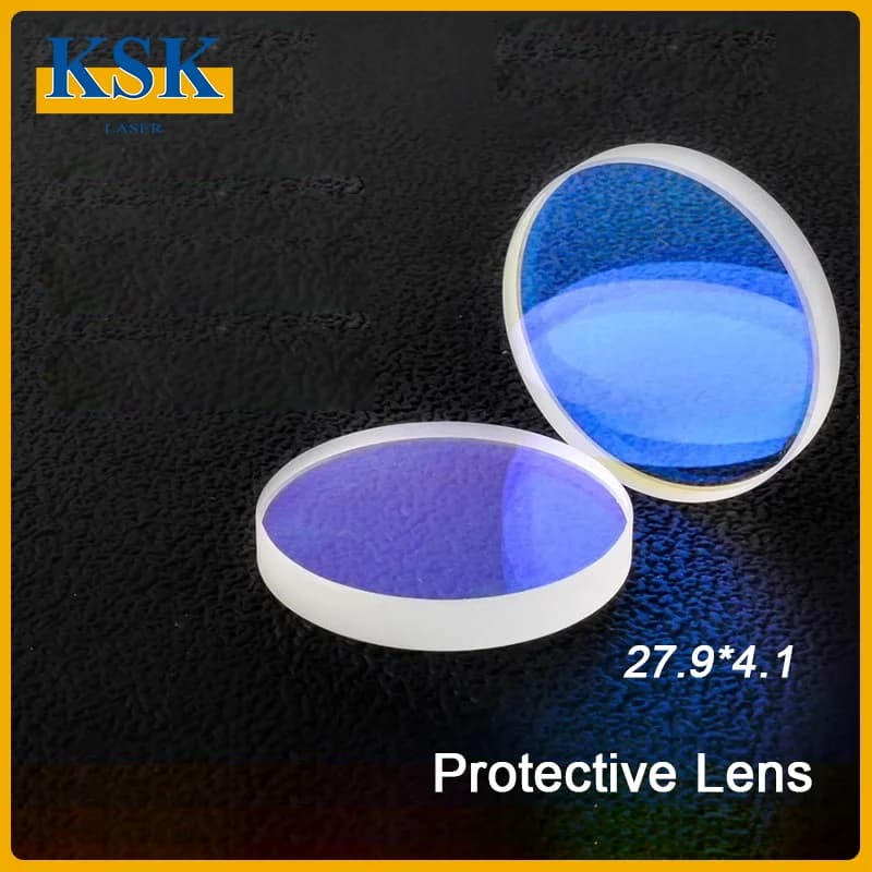 KSK 20pcs Protection Windows 27.9*4.1 1064nm Protective Lenses Optical Lens Fused Silica For Raytools WSX Precitec Laser Head