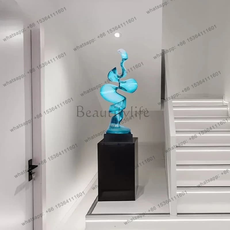 Entrance ornaments, living room decoration, advanced sense of floor height, vertical abstract art, resin sculpture