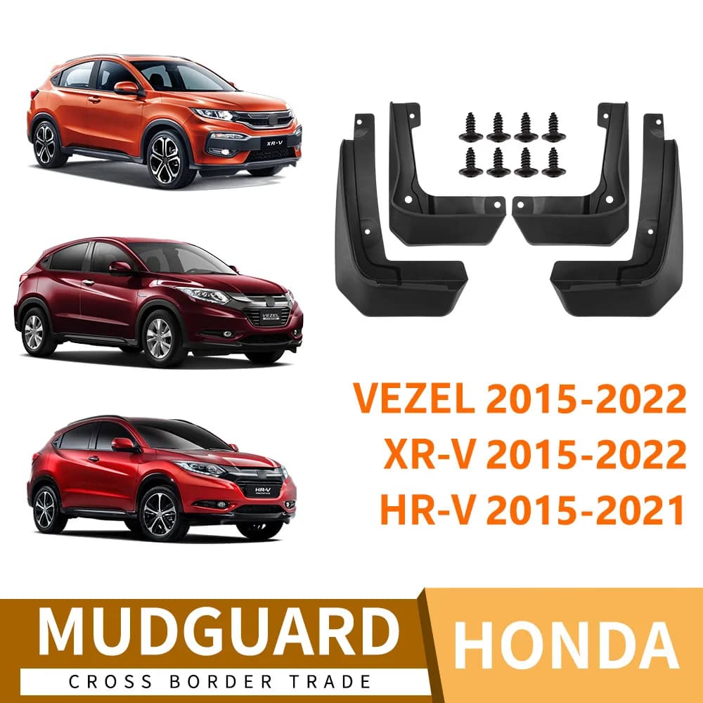Mudguards for Honda Vezel XRV HRV 2015-2022 Wheel Exterior Part Mudflaps Fender Flares Flap Splash Mud Accessories