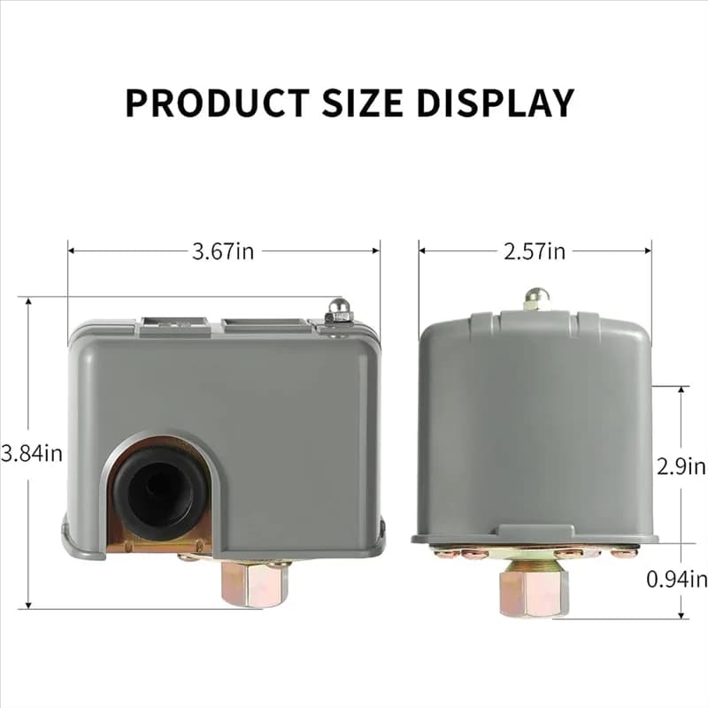 New 2Pc Pessures Switchs for Well Pumps, 30-50Psi Waters Pressures Switchs, 1/4In Females Water Pumps Pressures Controls Switchs