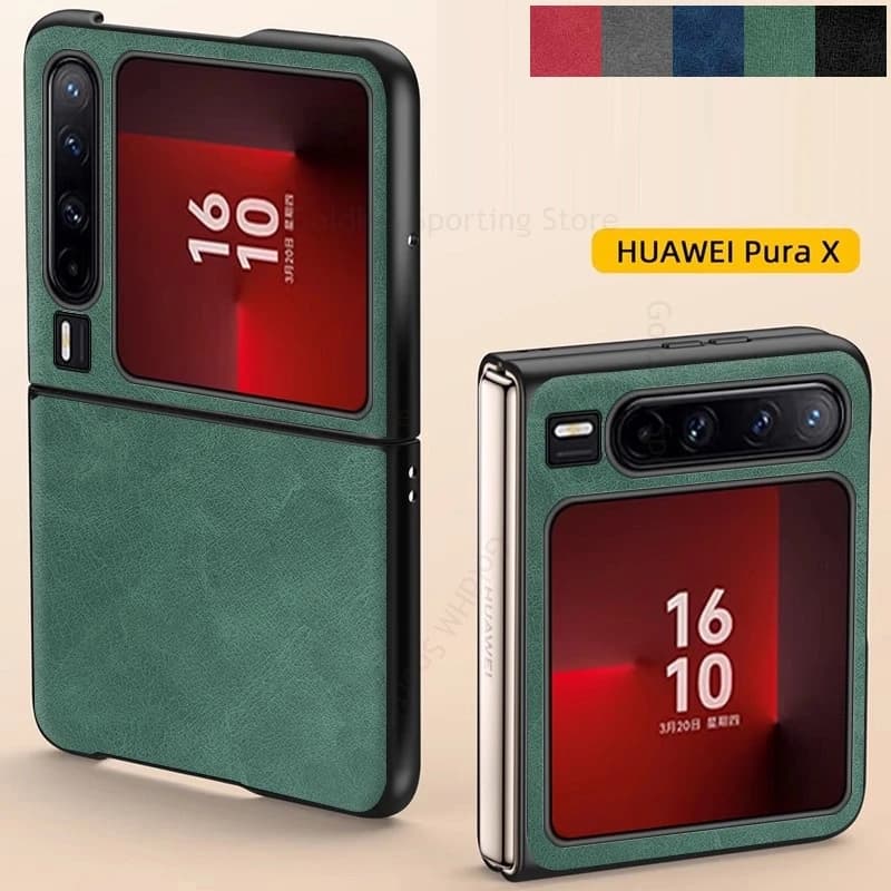 For Huawei Pura X 5G Skin Feel Case Leather Phone Cover For VDE-AL00 PuraX Ultra Slim Shockproof Cover For HUAWEI Pura X Fundas