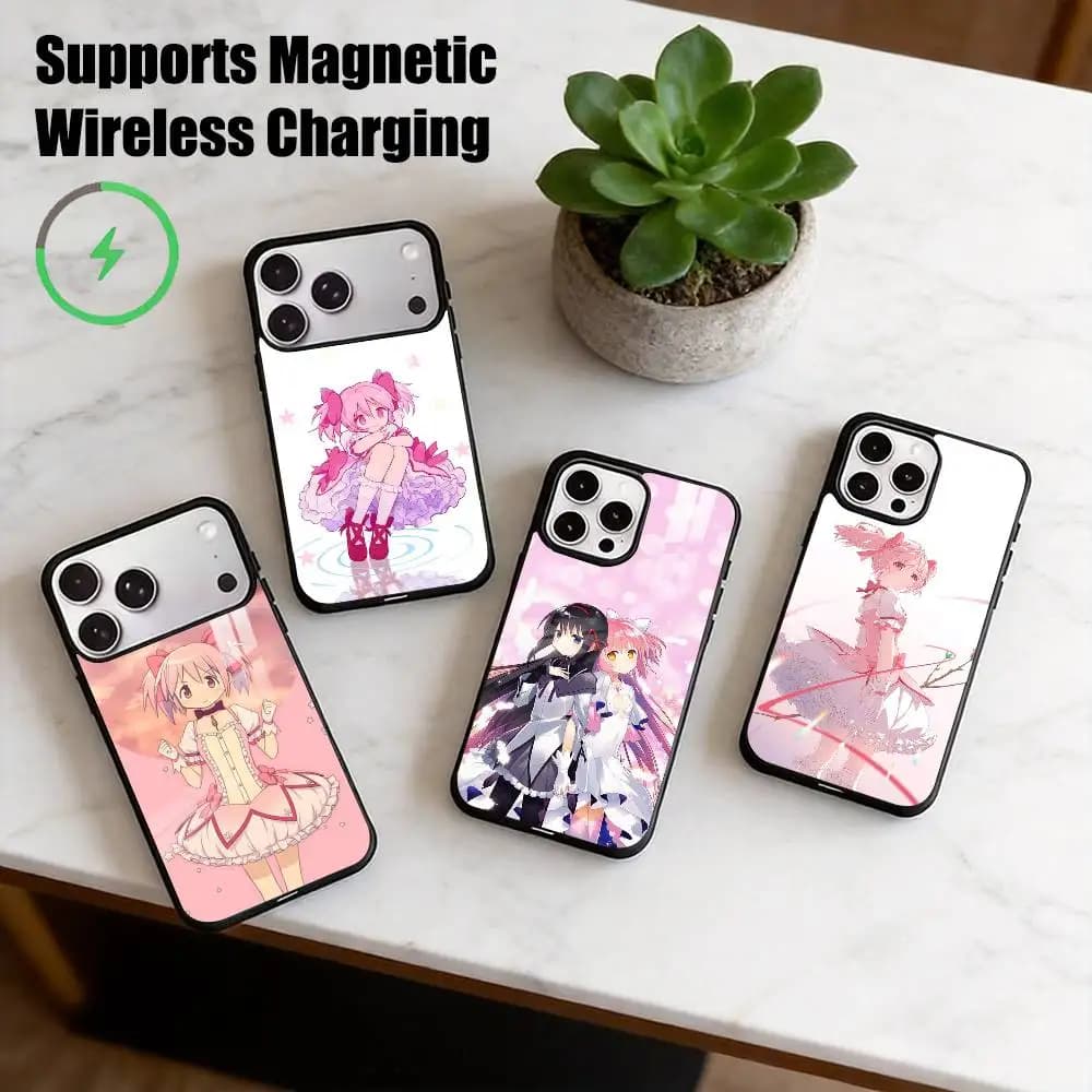 P-Puella M-Magi Madoka Magica  Phone Case For iPhone17,16,15,14,13,12,11 Plus,Pro Compatible with magnetic wireless charging