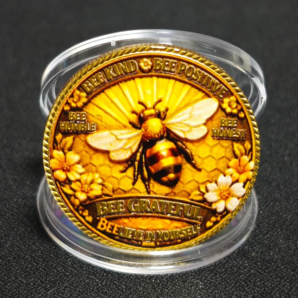 2026 Honey Bee Inspirational Enamel Medal Bee Kind Motivational Badge Collectible Decor Friendship Keepsake Gift