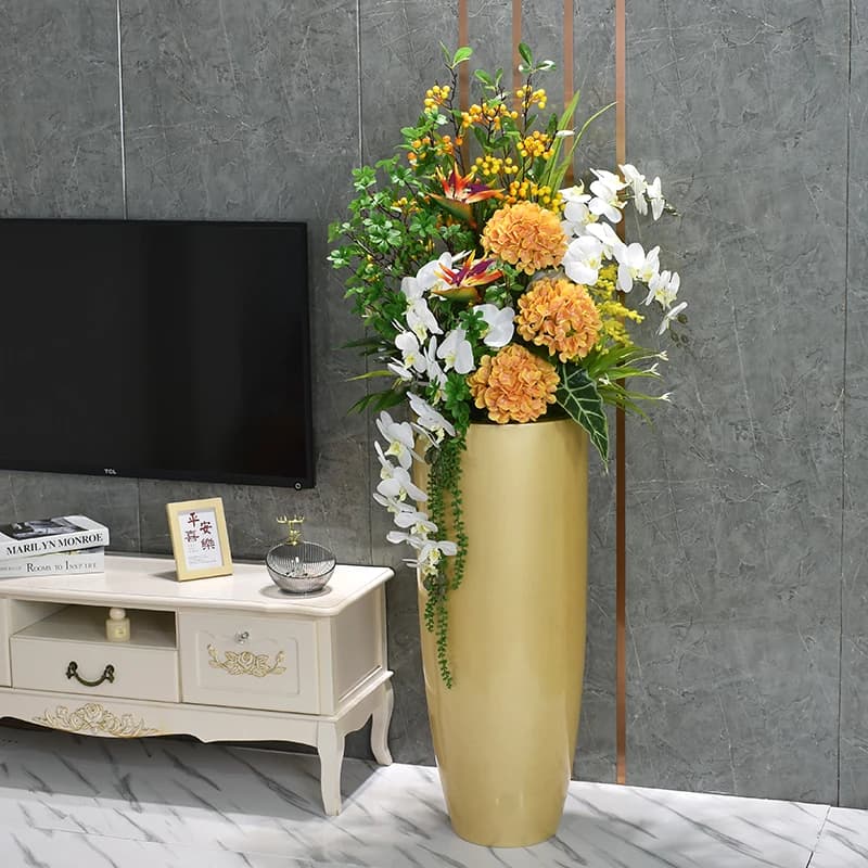 LMM large household European living room floor-to-ceiling large vase simulation flower art set