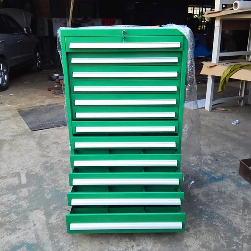 Drawer-type tool cabinet with hanging board machine tool cart