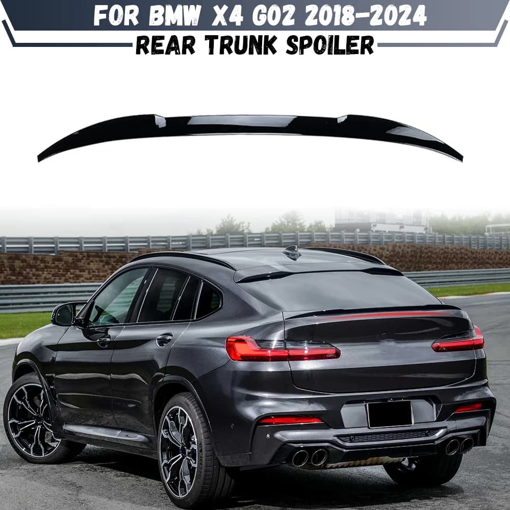 For BMW X4 G02 2018 2019 2020 2021 2022 2023 2024 Rear Trunk Lid Tail Wing Splitter Body Decoration Accessory Kit Diffuser