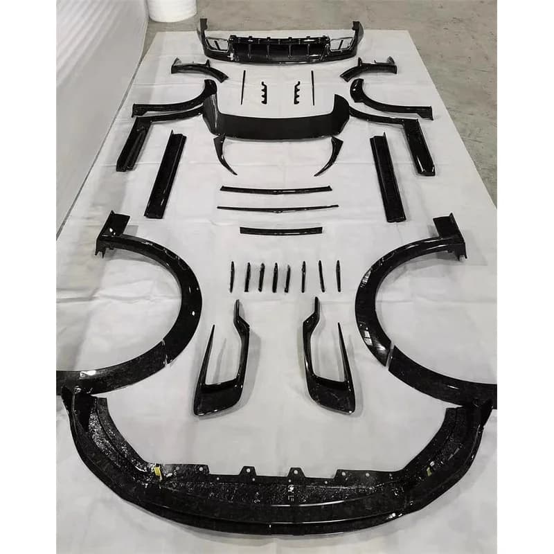 High Quality m Style Carbon Fiber Wide Body Kits Front Lip Rear Spoiler Rear Diffuser Side Skirt Car