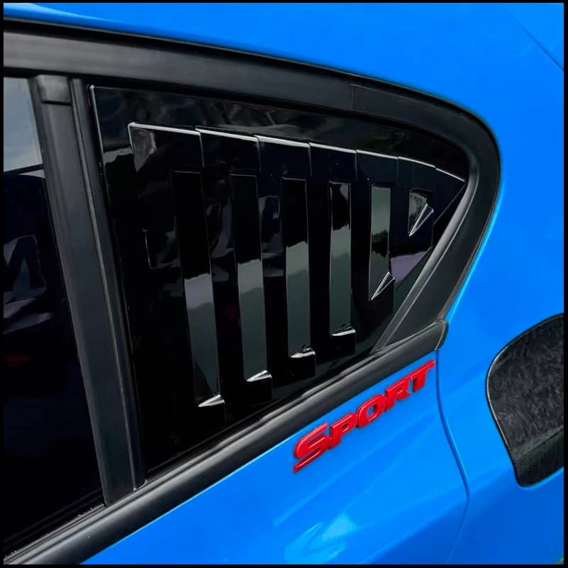 Car Styling For Ford Focus 2019-2022 Rear Window Louver Shutter Vent Cover Sticker Trim Decorative Frame Auto Accessories