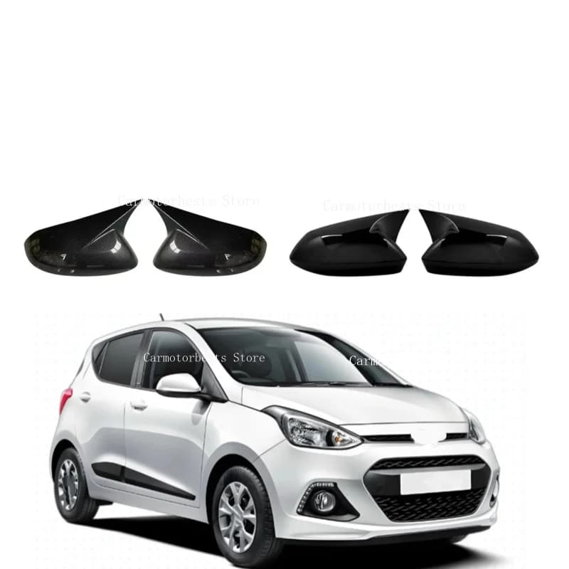 Car Rearview Side Mirror Cover Wing Cap Fit For Hyundai I10 2015 2016 2017 2018 2019 2020 Rear View Case Trim Carbon Fiber