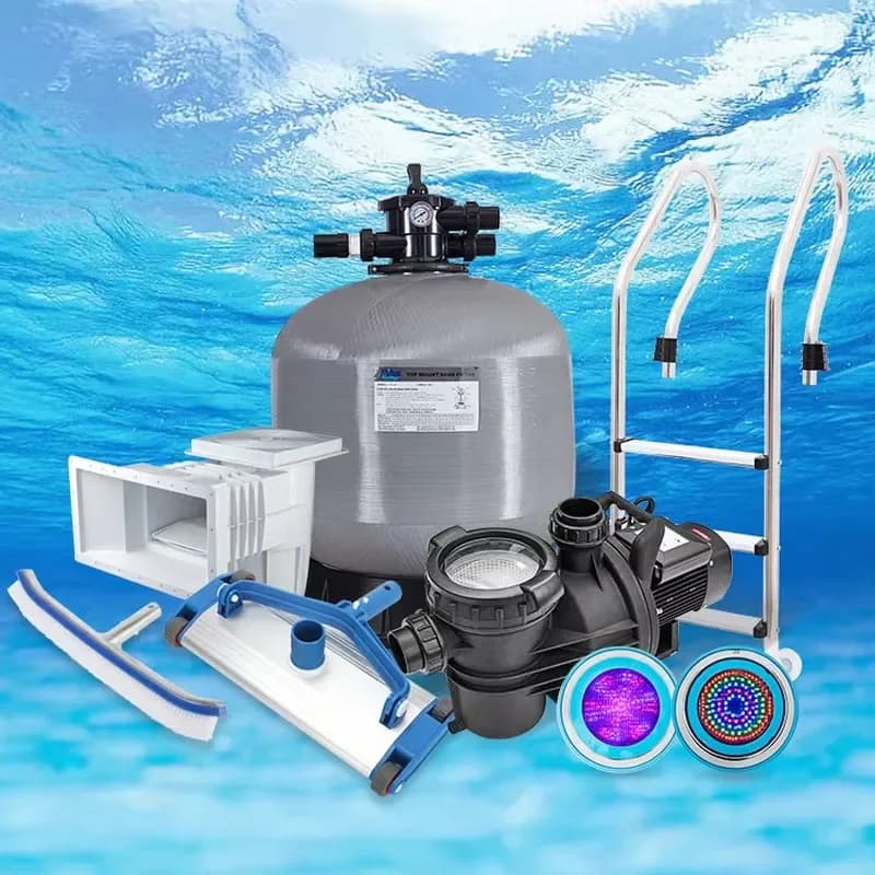 Whole Set Swimming Pool Equipment Accessories for Pool Maintenance and Operation