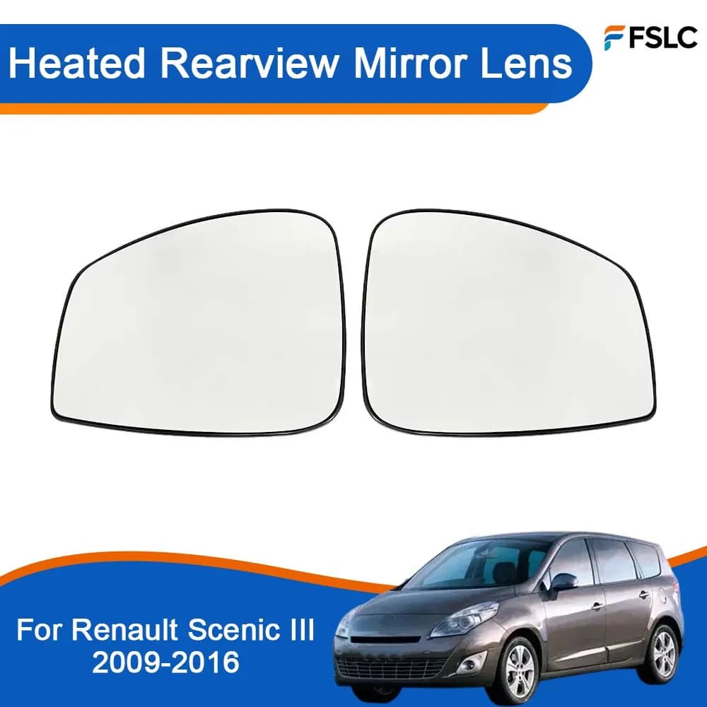 Car Rearview Accessories Heated Rearview Mirror Lens For Renault Scenic III 2009-2016 Car Decoration Upgrade Modify A Car